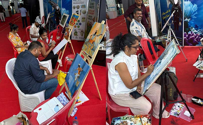 ചെറുകിട മത്സ്യമേഖലയിലെ യഥാർത്ഥ ജീവിതം പകർത്തി ലൈവ് പെയിന്റിംഗ് 