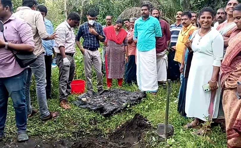 ചേർത്തലയിൽ ആൾതാമസമില്ലാത്ത ലെ പറമ്പിൽ നിന്നും കരിഞ്ഞ നിലയിൽ മനഷ്യശരീരാവശിഷ്ടങ്ങള്‍ കണ്ടെടുത്തു
