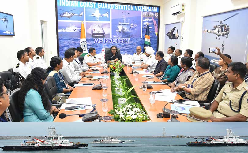 ഇന്ത്യൻ കോസ്റ്റ് ഗാർഡിന്റെ മലിനീകരണ നിയന്ത്രണ അഭ്യാസം വിഴിഞ്ഞത്ത് സമാപിച്ചു 