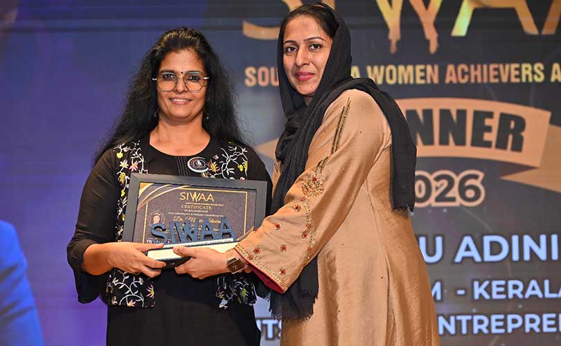 ഡോ. മഞ്ജു അദിനിരുവിന് മികച്ച വനിതാ സംരംഭക പുരസ്കാരം