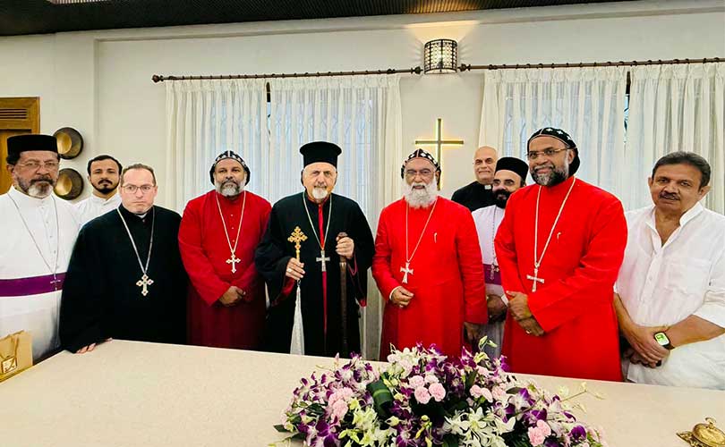 സുറിയാനി കത്തോലിക്ക സഭയുടെ പാത്രിയർക്കീസ് മോർ ഇഗ്നേഷ്യസ് യൂസഫ് III യൗനാൻ ബാവ ശ്രേഷ്ഠ കാതോലിക്ക ബാവായെ സന്ദർശിച്ചു