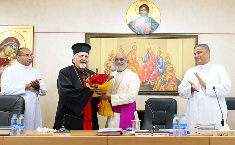 പാത്രിയർക്കീസ് മോറാൻ മോർ ഇഗ്‌നേഷ്യസ് ജോസഫ് മൂന്നാമൻ യൗനാൻ സീറോമലബാർ സഭാ ആസ്ഥാനം സന്ദർശിച്ചു