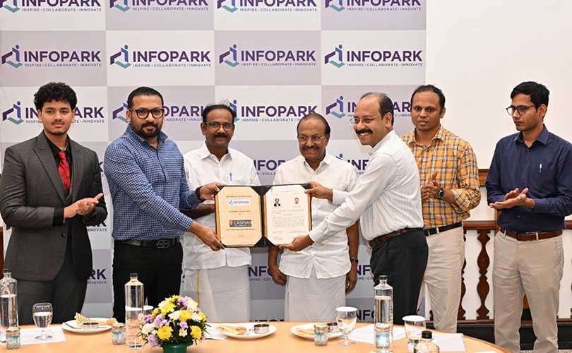 ഇൻഫോപാർക്ക് ഫേസ് 2-ൽ പുതിയ ഐടി ടവർ പൊളാരിസ് കാസ്പിയൻ ടെക്പാർക്സിന് ഭൂമി കൈമാറി