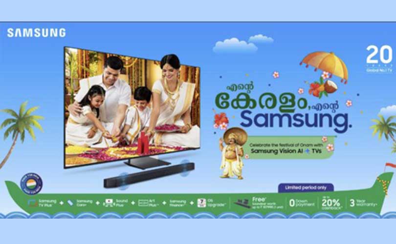 ഓണക്കാലത്ത് സാംസങ് വിഷൻ എ.ഐ. ടിവികളിൽ പ്രത്യേക ആനുകൂല്യങ്ങളുമായി  സാംസങ്