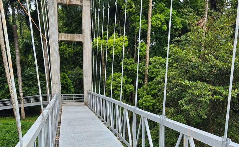 പുഴയോര ടൂറിസത്തിന് പുതിയ മേൽവിലാസം മൂവാറ്റുപുഴ തൂക്കുപാലം അന്തിമ ഘട്ടത്തിലേക്ക്