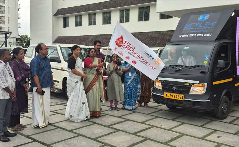പൾസ് പോളിയോ വാഹന പ്രചരണ പരിപാടി കൊച്ചി മേയർ അഡ്വ. മിനിമോൾ വി കെ ഉദ്ഘാടനം ചെയ്തു
