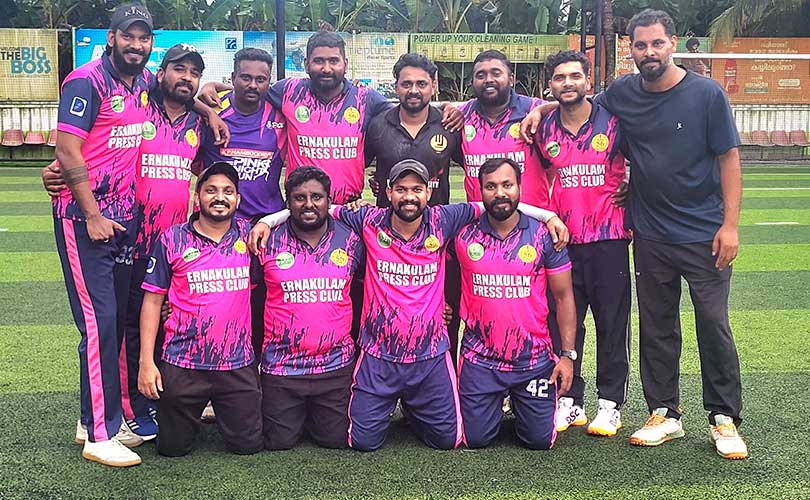 സൗഹൃദ മത്സരത്തില്‍ കൊച്ചി സിറ്റി പൊലീസ് ടീമിനെ തകര്‍ത്ത് എറണാകുളം പ്രസ്‌ക്ലബ് ടീം