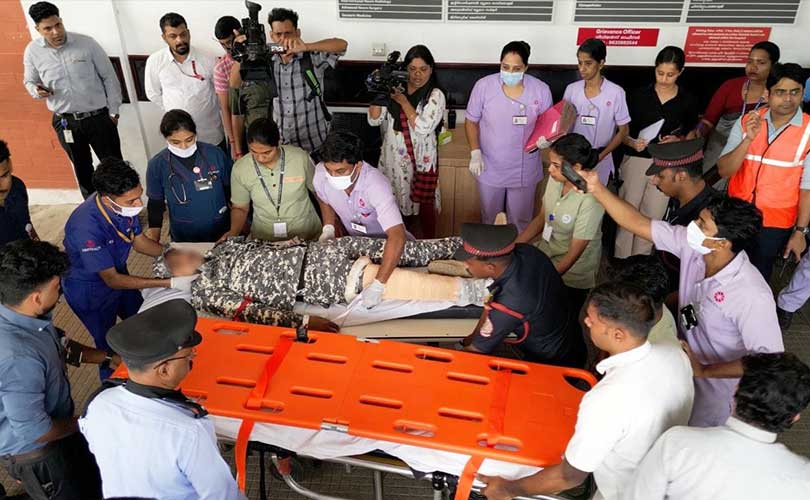 ഇന്ത്യൻ എയർഫോഴ്‌സുമായി ചേർന്ന് ദുരന്ത നിവാരണ മോക്ഡ്രില്‍ സംഘടിപ്പിച്ച് കിംസ്ഹെൽത്ത് തിരുവനന്തപുരം