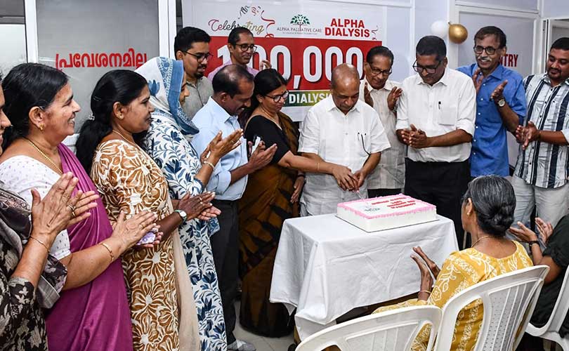 ഒരുലക്ഷം സൗജന്യ ഡയാലിസിസുകള്‍ പൂര്‍ത്തിയാക്കി ആല്‍ഫ ഡയാലിസിസ്