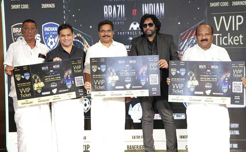 ബ്രസീൽ ഇതിഹാസതാരങ്ങൾ കൊച്ചിയിലേക്ക് ബ്രസീൽ ലെജൻഡ്സ് ഇന്ത്യൻ ഓൾ സ്റ്റാർസ്  ഫുട്ബോൾ മത്സരം സെപ്റ്റംബർ 20-ന്
