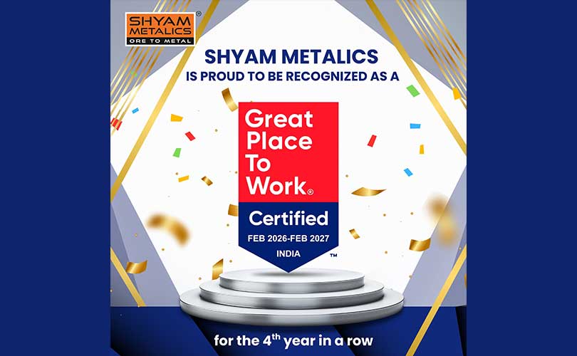 ശ്യാം മെറ്റാലിക്‌സിന് ഗ്രേറ്റ് പ്ലേസ് ടു വർക്ക് അംഗീകാരം