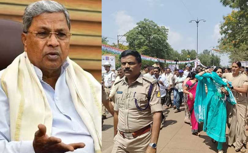 മുഖ്യമന്ത്രി സിദ്ധരാമയ്യ പോലീസ് ഓഫീസറോട് മാപ്പുപറയണമെന്ന് നാട്ടുകാരും സോഷ്യൽ മീഡിയയും