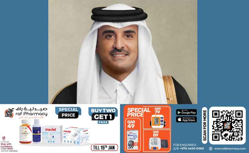 ഖത്തർ ദേശീയ ദിനം: പൗരന്മാർക്കും പ്രവാസികൾക്കും ഖത്തർ അമീർ ആശംസകൾനേർന്നു 