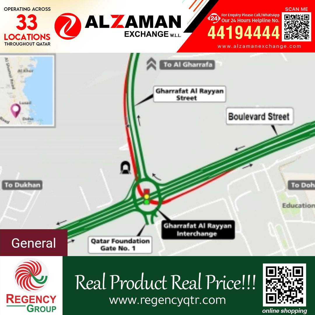 ​ഗറാഫത്ത് അൽ റയ്യാൻ ഇന്റർചേഞ്ച് ടണൽ വെള്ളിയാഴ്ച അടച്ചിടും