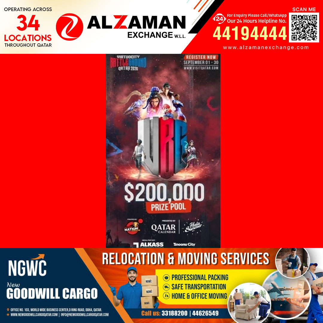 ഡിജിറ്റൽ കളിമുറ്റത്ത് വീണ്ടും പോരാട്ടച്ചൂട്; വിർചുവോസിറ്റി ബാറ്റിൽ ഗ്രൗണ്ട് 2026 സെപ്റ്റംബറിൽ ദോഹയിൽ