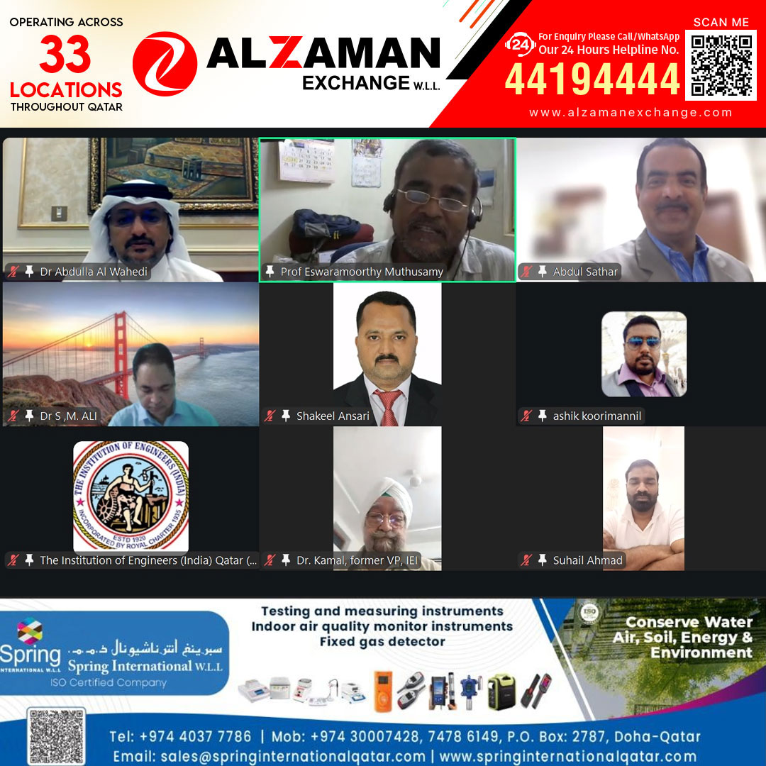 ഊർജ്ജ പരിവർത്തനത്തിലെ നൂതന സാങ്കേതികവിദ്യ; ഐ.ഇ.ഐ ഖത്തർ ചാപ്റ്റർ വെബിനാർ സംഘടിപ്പിച്ചു