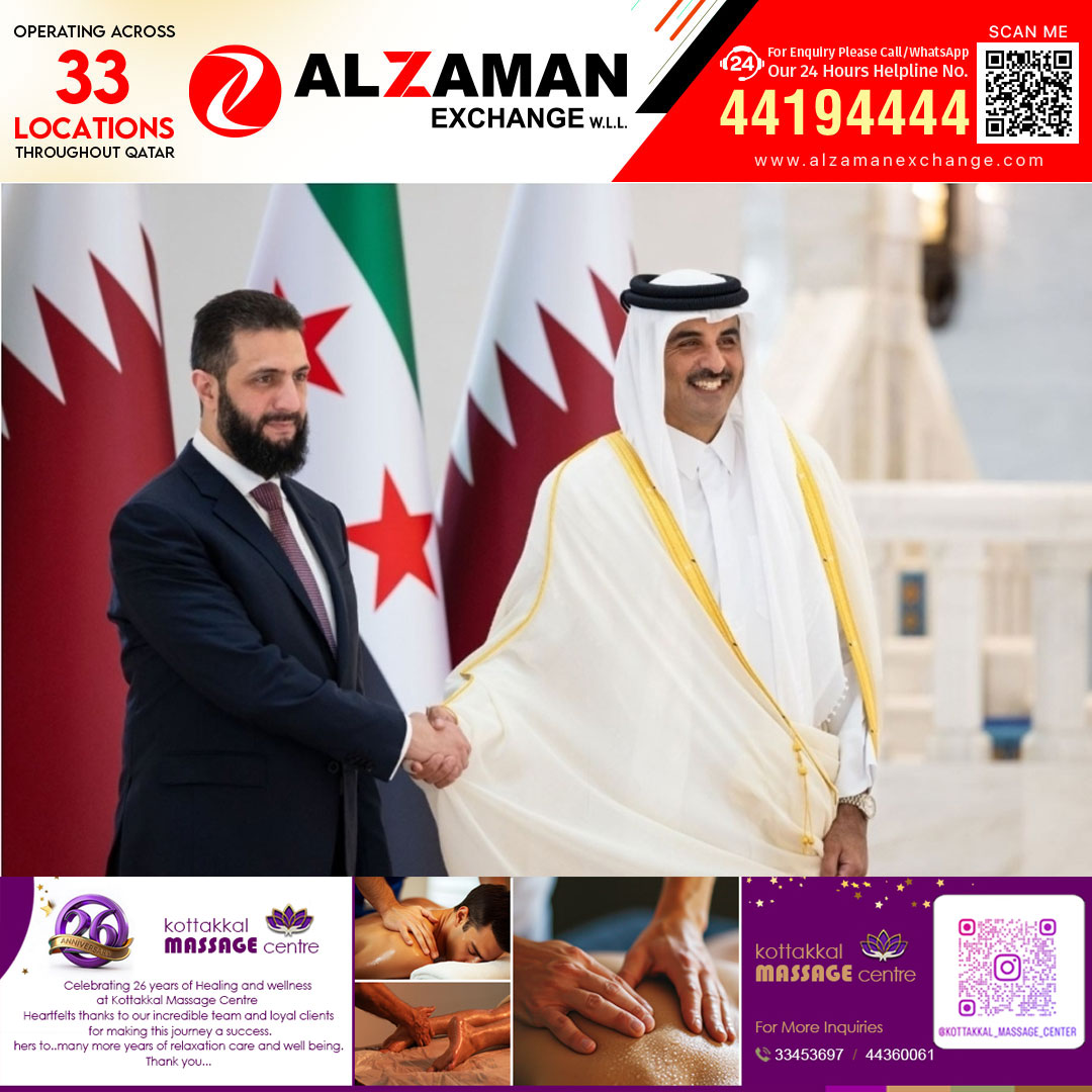 അമീർ ഷെയ്ഖ് തമീമും സിറിയൻ പ്രസിഡന്റും കൂടിക്കാഴ്ച നടത്തി; ഖത്തറിന് സിറിയയുടെ പൂർണ്ണ പിന്തുണ