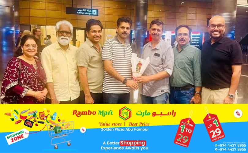 ഖത്തർ സംസ്കൃതി സി വി ശ്രീരാമൻ പുരസ്‌കാരം നാളെ സമ്മാനിക്കും:എസ്.ഹരീഷിന്  സ്വീകരണം നൽകി