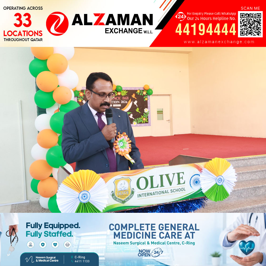 ഒലീവ് ഇന്റർനാഷണൽ സ്കൂളിൽ ഇന്ത്യയുടെ 80-ാം സ്വാതന്ത്ര്യ ദിനം ആഘോഷിച്ചു