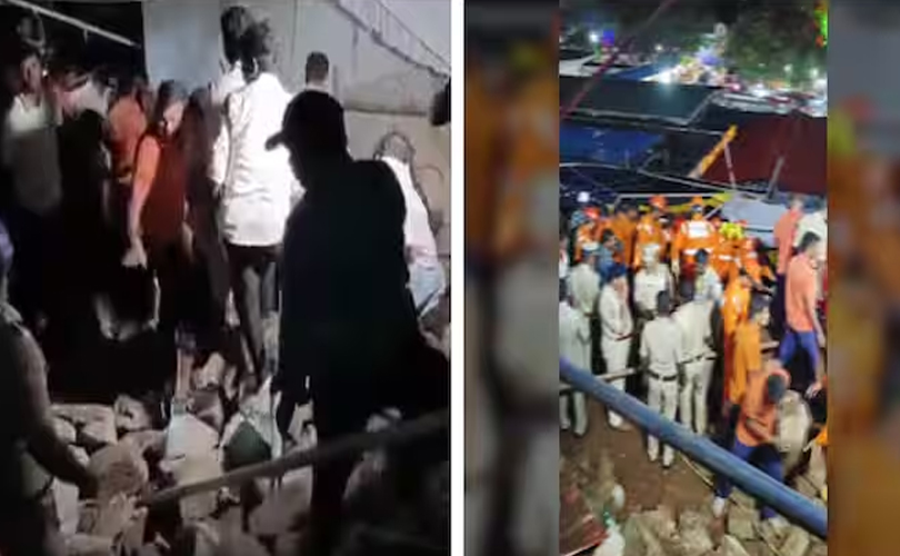 ക്ഷേത്രമതിൽ തകർന്നുവീണ് എട്ടുപേർക്ക് ദാരുണാന്ത്യം