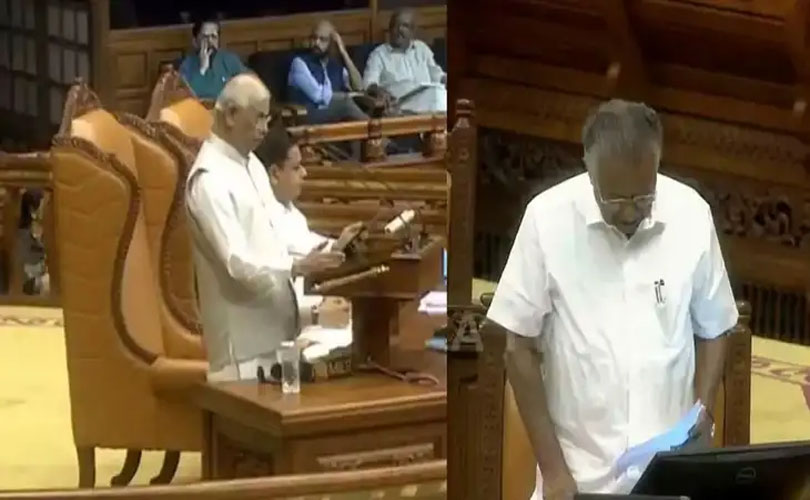 ​ഗവർണർ വെട്ടി, മുഖ്യമന്ത്രി കൂട്ടി; നിയമസഭയിൽ നാടകീയ രംഗങ്ങൾ, നയപ്രഖ്യാപനത്തിൽ അസാധാരണ നീക്കം