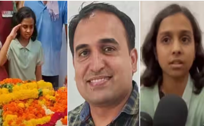  വലുതാകുമ്പോൾ സൈന്യത്തിൽ ചേർന്ന് അച്ഛന്റെ മരണത്തിന് എണ്ണിയെണ്ണി പകരം ചോദിക്കുമെന്ന് വീരമൃത്യു വരിച്ച സൈനികന്റെ മകൾ 