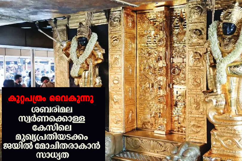 കുറ്റപത്രം വൈകുന്നു; ശബരിമല സ്വർണക്കൊള്ള കേസിലെ മുഖ്യപ്രതിയടക്കം ജയിൽ മോചിതരാകാൻ 