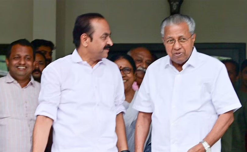പിണറായി വിജയനെ വീട്ടിലെത്തി സന്ദർശിച്ച് വി ഡി സതീശൻ 