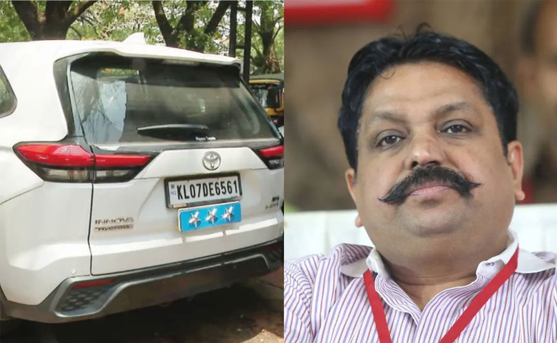 വിരമിച്ചതിന് ശേഷവും കാറിൽ നക്ഷത്ര ചിഹ്നമുള്ള ബോർഡ് വച്ചതിന് മുൻ ഡിജിപി ടോമിൻ തച്ചങ്കരിക്ക് 250 രൂപ പിഴ
