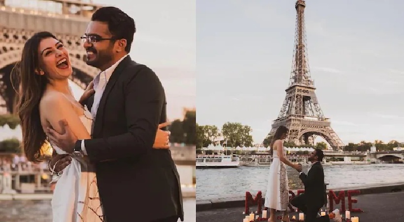 ഈഫൽ ടവർ സാക്ഷി, ഹൻസികയ്ക്കു മുന്നിൽ മുട്ടുകുത്തി സുഹൈൽഈഫൽ ടവർ സാക്ഷി, ഹൻസികയ്ക്കു മുന്നിൽ മുട്ടുകുത്തി സുഹൈൽ