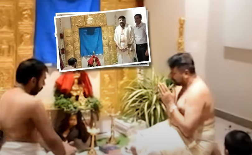  ശബരിമലയിലേക്കുള്ള വാതിലെന്ന പേരിൽ ഉണ്ണികൃഷ്ണൻ പോറ്റി നിർമിച്ച കവാടം ചെന്നൈയിൽ പ്രദർശനത്തിനു വെച്ചു