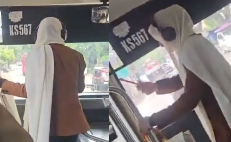 സ്റ്റോപ്പില്ലാത്ത സ്ഥലത്ത് ബസ് നിർത്താത്തതിൽ പ്രകോപിതയായ യുവതി കെഎസ്ആർടിസി ബസിന്റെ ചില്ല് തകർത്തു