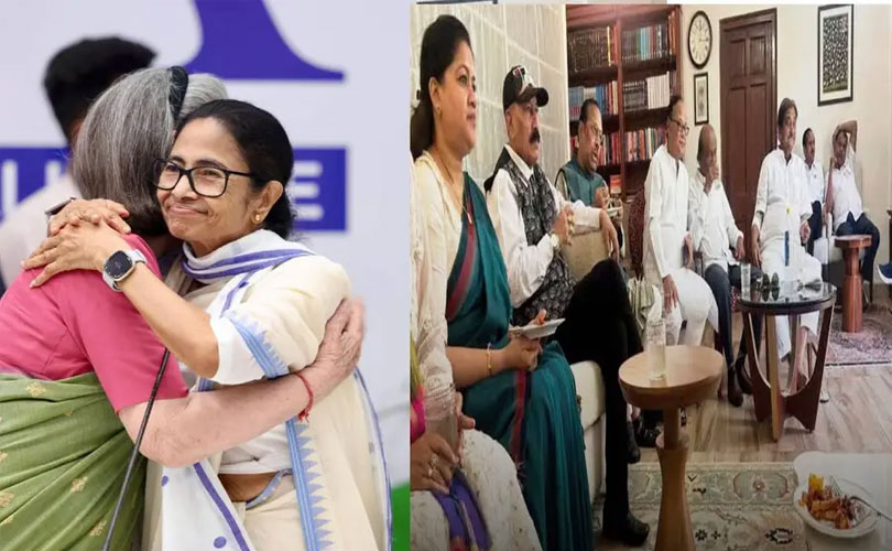 മമത ബാനർജി ഇന്ത്യാ മുന്നണി യോഗത്തിൽ പങ്കെടുക്കുന്നതിനിടെ തൃണമൂൽ എംപിമാർ ബിജെപി ക്യാമ്പിലെത്തി 
