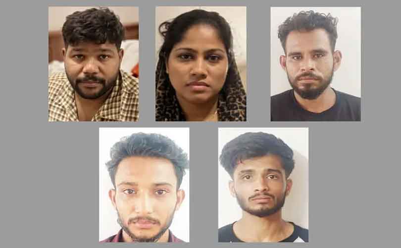 എംഡിഎംഎയുമായി യുവതി ഉൾപ്പെടെ അഞ്ചുപേർ പിടിയിൽ 