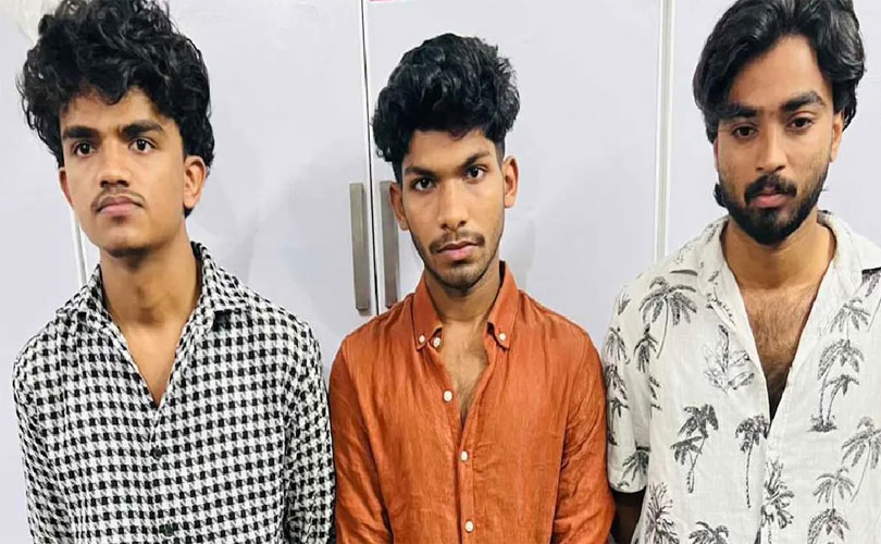 മോർഫ് ചെയ്ത വീഡിയോ പ്രചരിപ്പിക്കുമെന്ന് ഭീഷണിപ്പെടുത്തി കോളജ് വിദ്യാർത്ഥിനിയുടെ പണം തട്ടാൻ ശ്രമിച്ച മൂന്നം​ഗ സംഘം പിടിയിൽ 