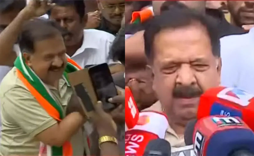വി ഡി സതീശൻ എത്തുംമുമ്പ് ചെന്നിത്തല വീട്ടിൽനിന്നും മാറി 