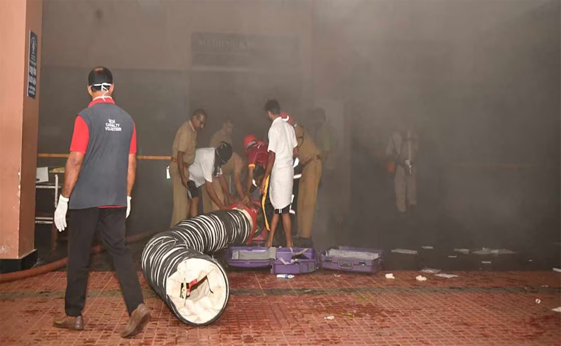 കോഴിക്കോട് മെഡിക്കൽ കോളജിലെ പൊട്ടിത്തെറിയിൽ വിവാദം കനക്കുന്നു