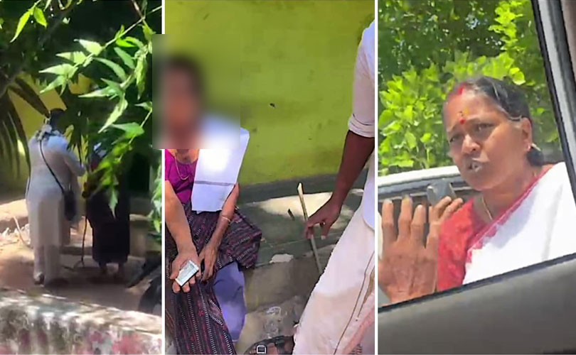 പാലക്കാട് വോട്ടർമാർക്ക് ബിജെപി പ്രവർത്തകർ പണം നൽകി; ദൃശ്യങ്ങൾ പകർത്തിയ ആളോട് തട്ടിക്കയറി ശോഭാ സുരേന്ദ്രൻ 