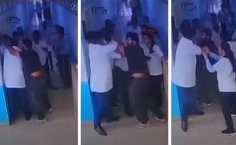 മകളെ ക്ലാസിൽ നിർത്തിയത് ചോദ്യം ചെയ്യാനെത്തിയ പിതാവ് അധ്യാപകനെ മർദിച്ചു