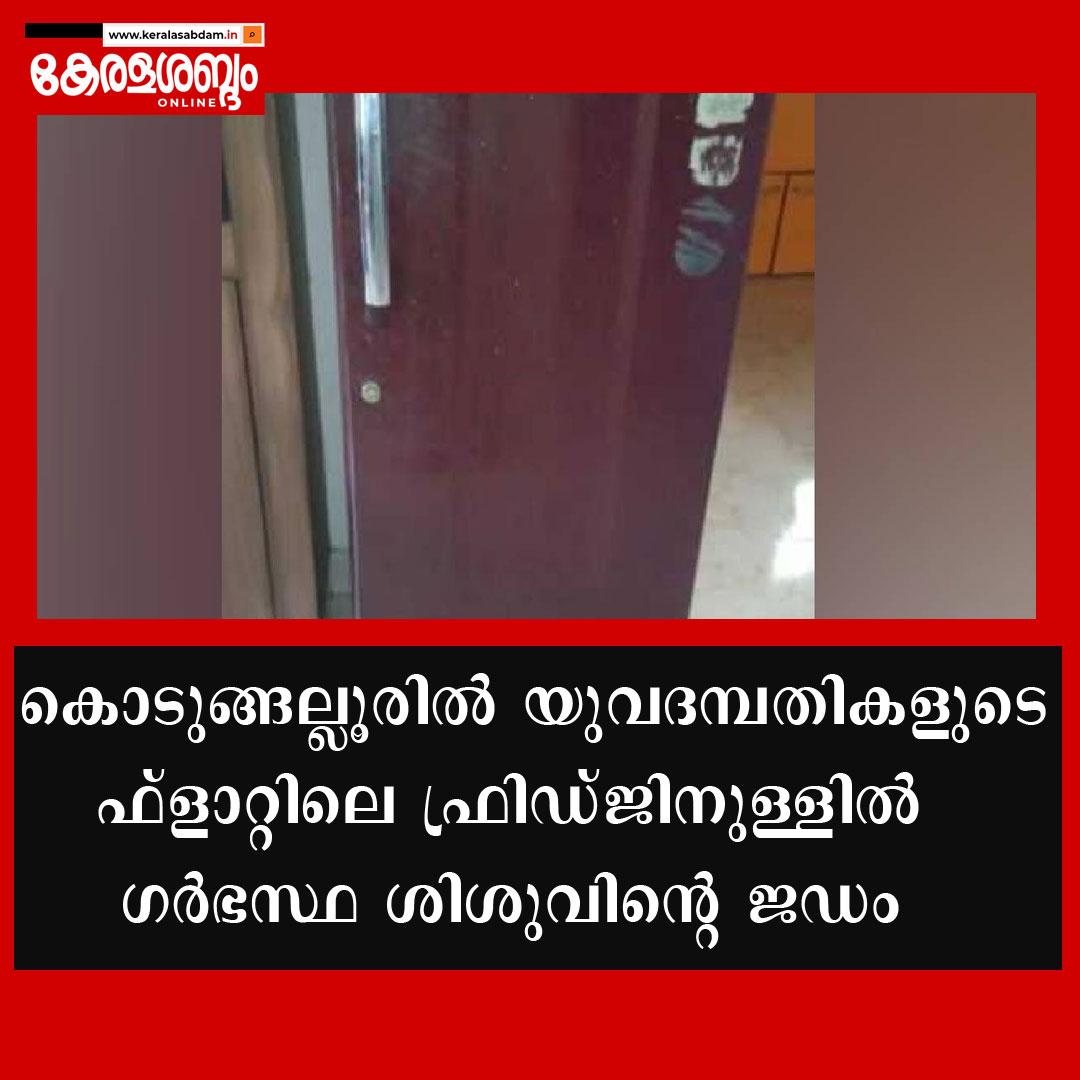 കൊടുങ്ങല്ലൂരിൽ യുവ ദമ്പതികളുടെ ഫ്‌ളാറ്റിലെ ഫ്രിഡ്ജിൽ ഭ്രൂണം; അന്വേഷണം പുരോ​ഗമിക്കുന്നു 