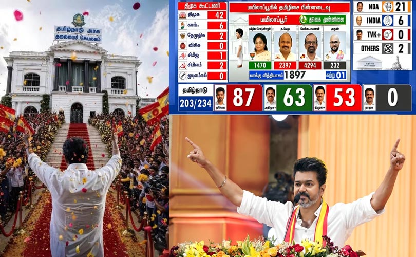തമിഴ്നാട്ടിൽ ഞെട്ടിച്ച് വിജയ്; സ്റ്റാലിനും ഉദയനിധി സ്റ്റാലിനും മൂന്നാം സ്ഥാനത്ത് 