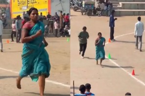 സാരി ഉടുത്ത് നഗ്നപാദയായി 1600 മീറ്റർ ഓടി; സർക്കാർ ജോലിക്കായുള്ള കവിതയുടെ പോരാട്ടം വൈറൽ