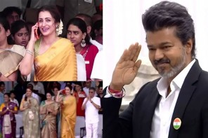 സ്വാതന്ത്ര്യദിനാഘോഷ വേദിയിൽ തൃഷ; വിജയ്‌ക്കൊപ്പമുള്ള ദൃശ്യങ്ങൾ വൈറൽ
